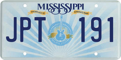 MS license plate JPT191