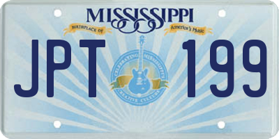 MS license plate JPT199