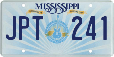 MS license plate JPT241