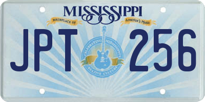 MS license plate JPT256