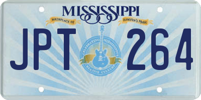 MS license plate JPT264