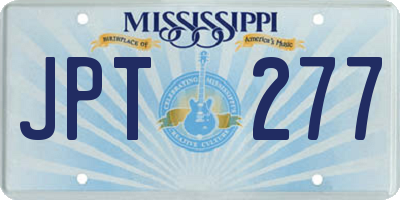 MS license plate JPT277