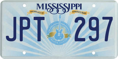 MS license plate JPT297