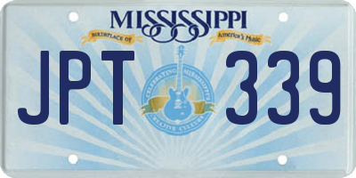 MS license plate JPT339