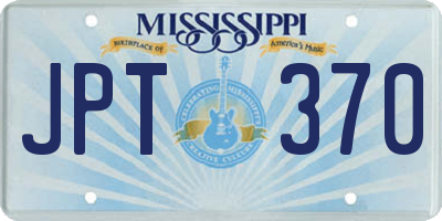 MS license plate JPT370