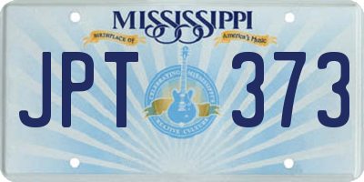 MS license plate JPT373