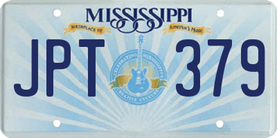 MS license plate JPT379