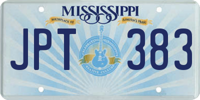 MS license plate JPT383