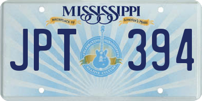MS license plate JPT394