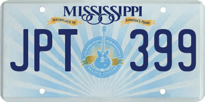 MS license plate JPT399