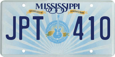 MS license plate JPT410