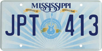 MS license plate JPT413