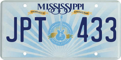 MS license plate JPT433