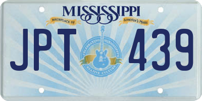 MS license plate JPT439