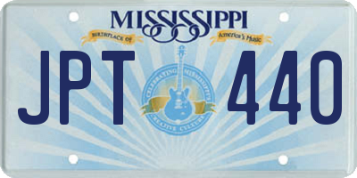 MS license plate JPT440