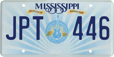 MS license plate JPT446