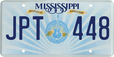 MS license plate JPT448