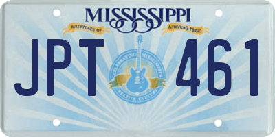 MS license plate JPT461