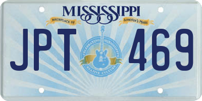 MS license plate JPT469