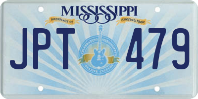 MS license plate JPT479