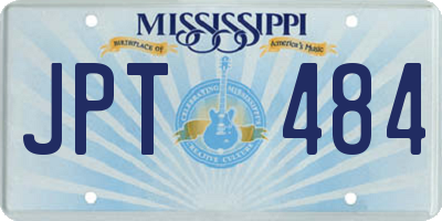 MS license plate JPT484