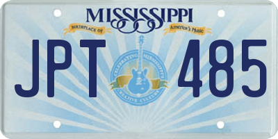 MS license plate JPT485