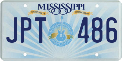 MS license plate JPT486