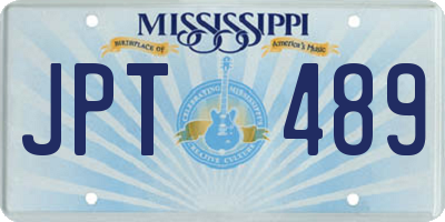 MS license plate JPT489