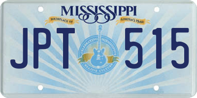 MS license plate JPT515