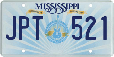 MS license plate JPT521