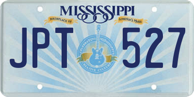 MS license plate JPT527