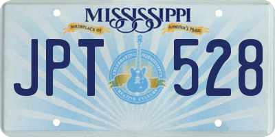 MS license plate JPT528