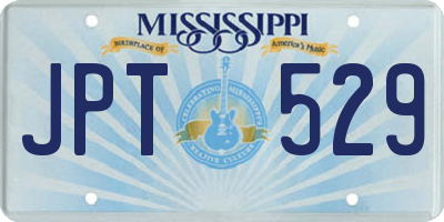 MS license plate JPT529