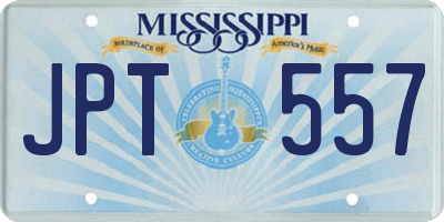 MS license plate JPT557