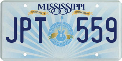 MS license plate JPT559