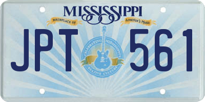 MS license plate JPT561