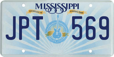 MS license plate JPT569