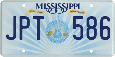 MS license plate JPT586
