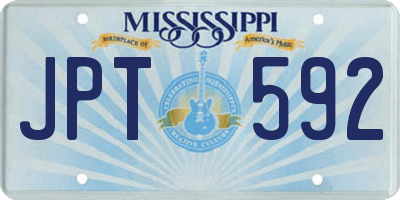 MS license plate JPT592