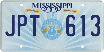 MS license plate JPT613