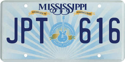 MS license plate JPT616