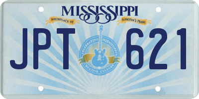 MS license plate JPT621