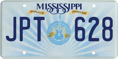 MS license plate JPT628