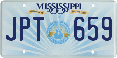 MS license plate JPT659