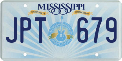 MS license plate JPT679