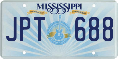 MS license plate JPT688
