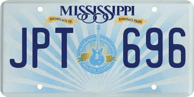 MS license plate JPT696