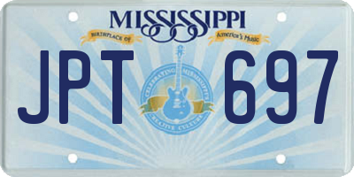 MS license plate JPT697