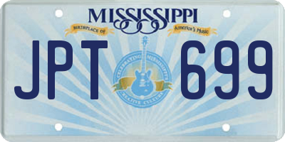 MS license plate JPT699