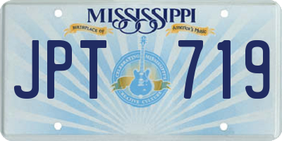 MS license plate JPT719
